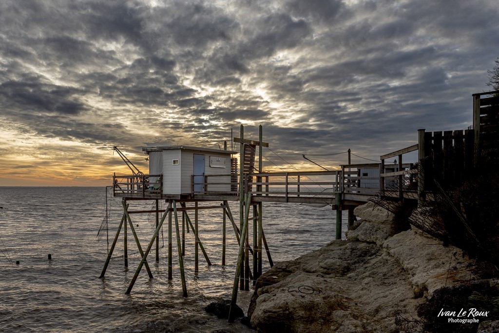 Cabane de pêche à Mescher-sur-Gironde (17) - Photographe Ivan Le Roux
