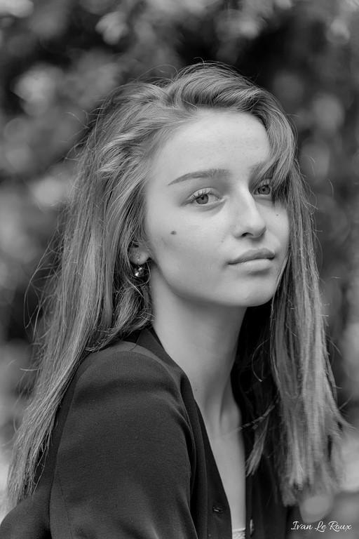 Portrait individuel noir et blanc