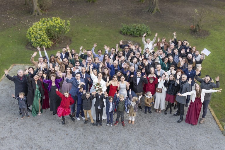 Photo de groupe mariage