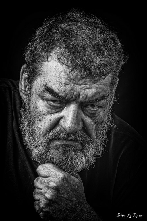 Portrait Noir & Blanc "L'homme en colère"